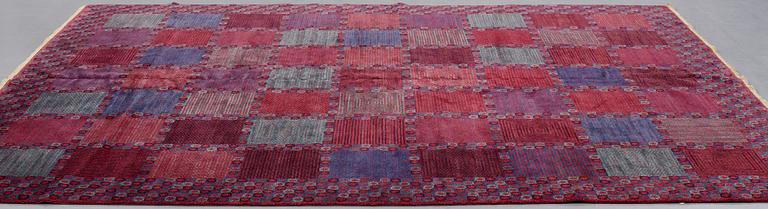 Barbro Nilsson, A CARPET, "Rödingen", knotted pile, ca 316,5 x 255 cm, signed AB MMF BN.