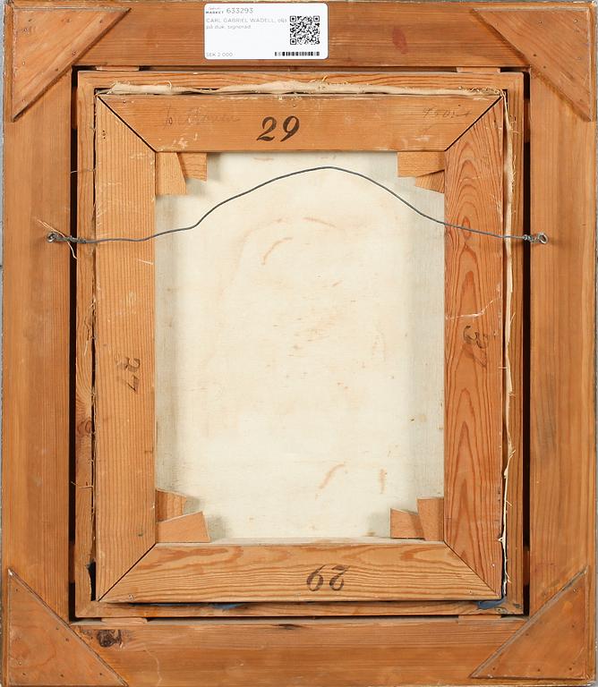 CARL GABRIEL WADELL, olja på duk, signerad.