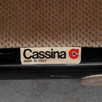 VICO MAGISTRETTI, a 'Maralunga' easy chair with foot rest, Cassina, Italy.