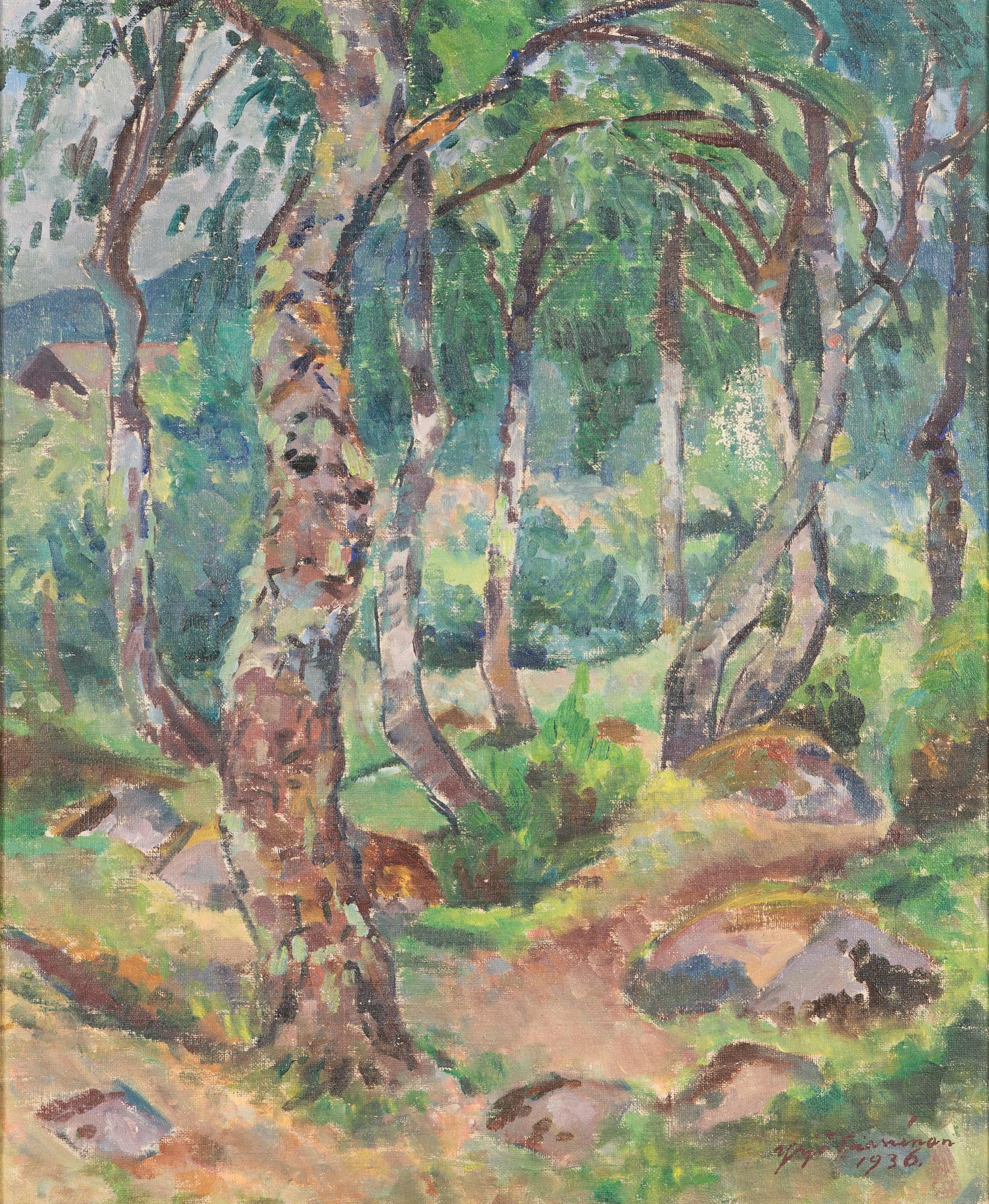 Yrjö Saarinen, öljy kankaalle, signeerattu ja päivätty -36.