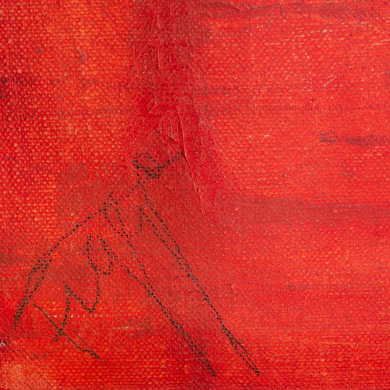 EDDIE FIGGE, oil and collage on canvas, signed and dated 1969.