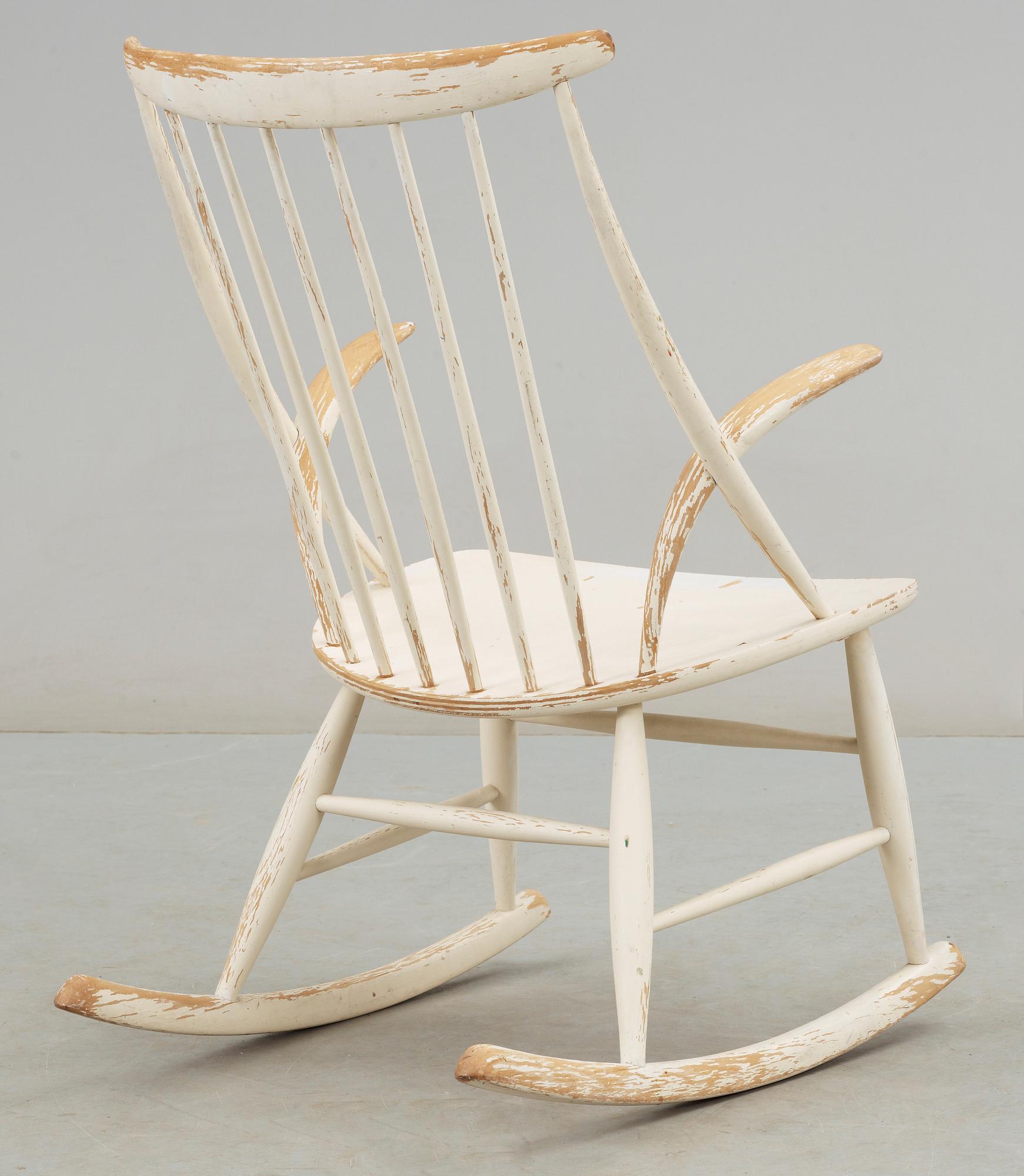 GUNGSTOL, "Gyngestol Nr. 3", Illum Wikkelsö, för N Eilersen, etikettmärkt. Modellen formgiven 1958.