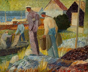 Gunnar Torhamn, At the Fishing Village.