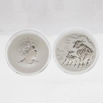 15 st 1oz mynt 999 silver.
