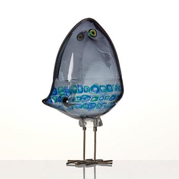 Alessandro Pianon, skulptur, fågel "Pulcino", Vistosi, Murano, Italien 1960-tal.