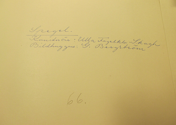 Ulla Fogelklou-Skogh, a wall mirror, cabinetmaker Gustav Bergsten, for the Stockholm Crafts Association, 1936.