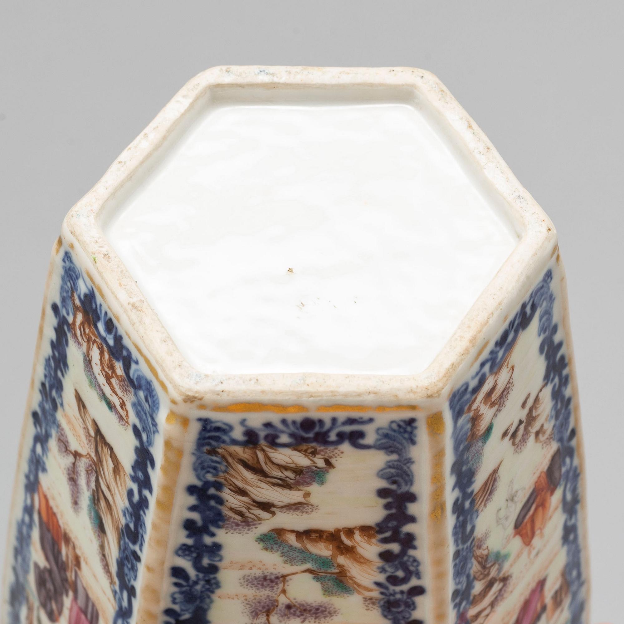 VAS, kompaniporslin. Qingdynastin, Qianlong (1736-95).