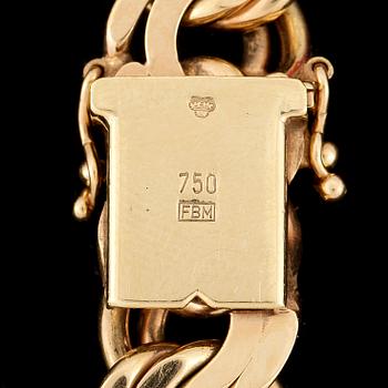 ARMLÄNK, guld 18K, stämplad FBM. Vikt ca 57 gram.