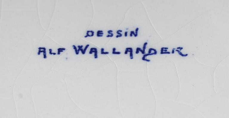 GOLVVAS, flintgods, jugend, Alf Wallander, Rörstrand, tidigt 1900-tal.