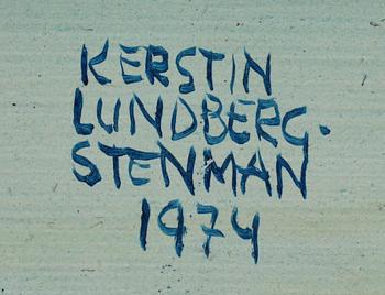 KERSTIN LUNDBERG-STENMAN, olja på pannå, sign o dat 1974.