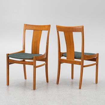Carl-Evert Ekström, dining table with four chairs, AB Johansson & söner, Hyssna. Mid-20th century.