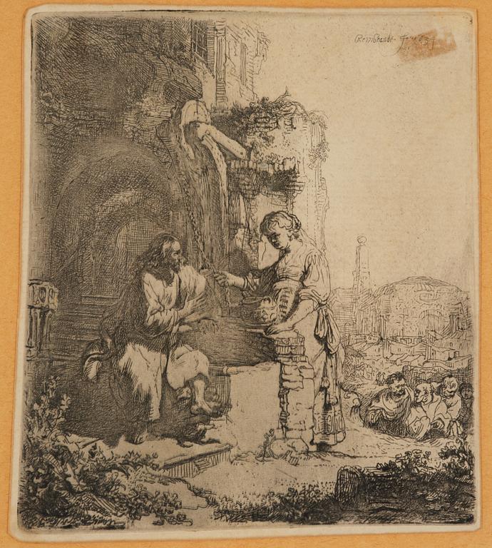 Rembrandt Harmensz van Rijn, "Christ and the Woman of Samaria among Ruins".