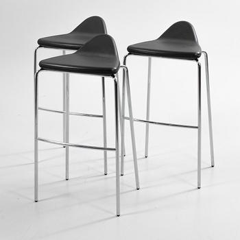 Bar stools, 3 pcs, "Plektrum", Sandin & Bülow, Materia, 2000s.