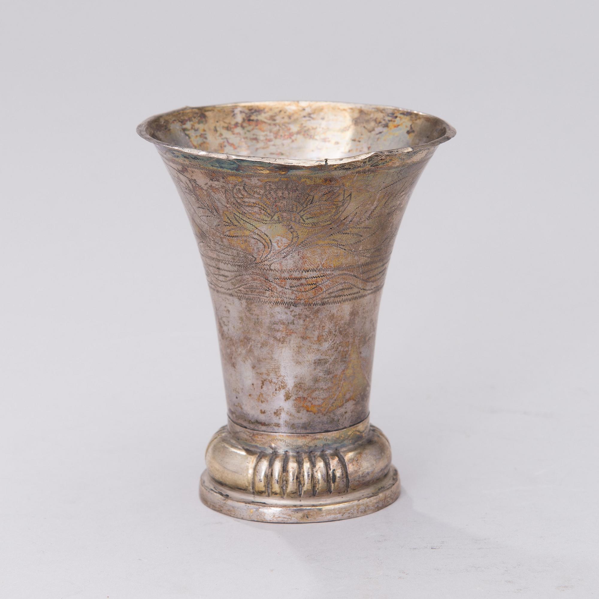 A BEAKER, silver, Jonas Lexell (Turku Finland 1730-1768), 1747. Weight c. 58 g.