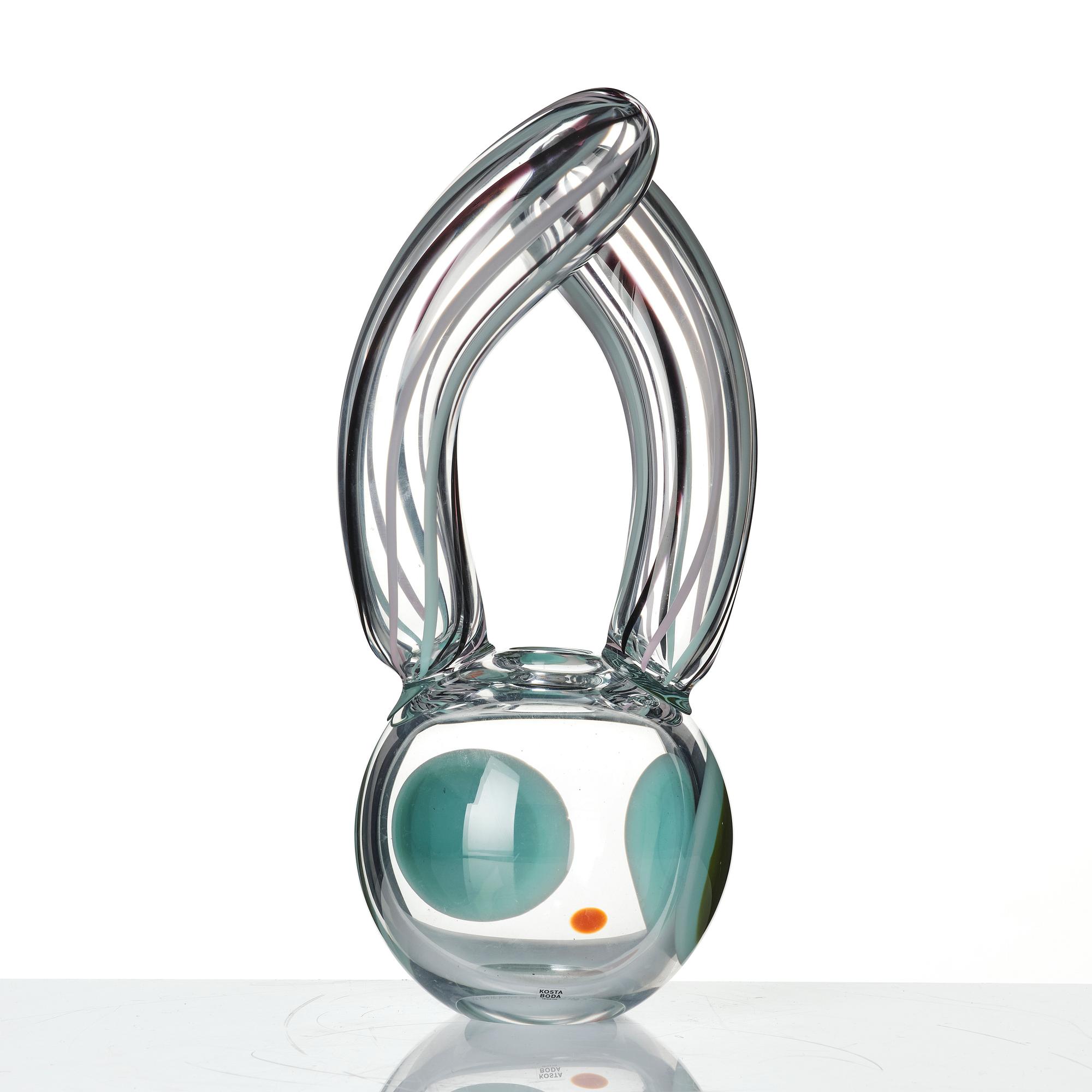 Frida Fjellman, skulptur/vas, ""Whats Up? Why Not"", Kosta Boda, lim. ed 100.