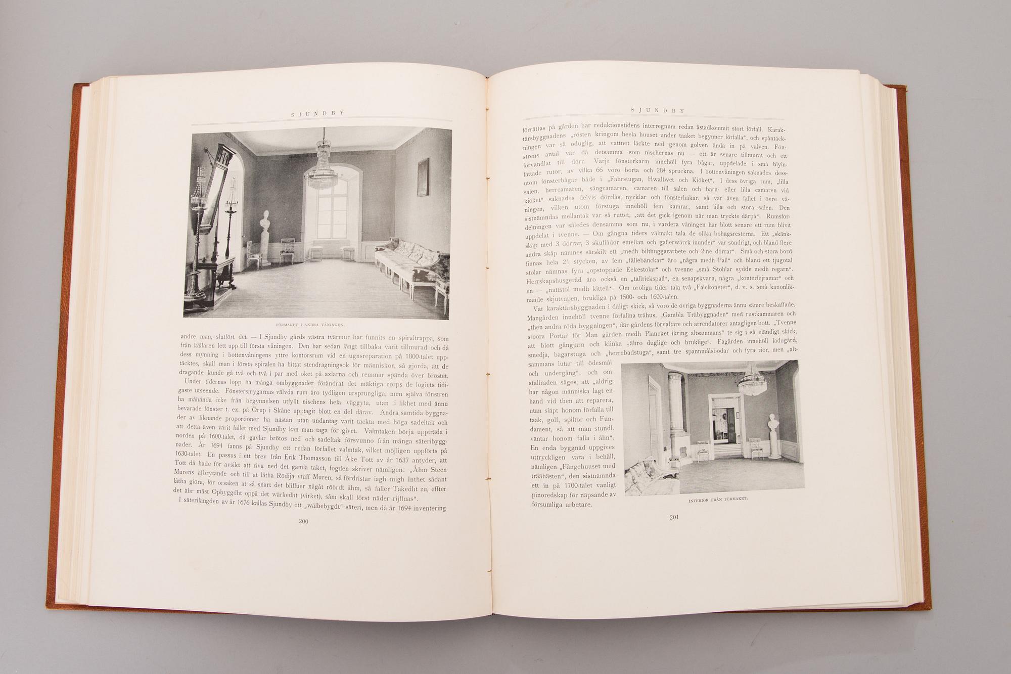 A four-volume book set about mansions in Finland "Herrgårdar i Finland", Helsinki 1928-30.