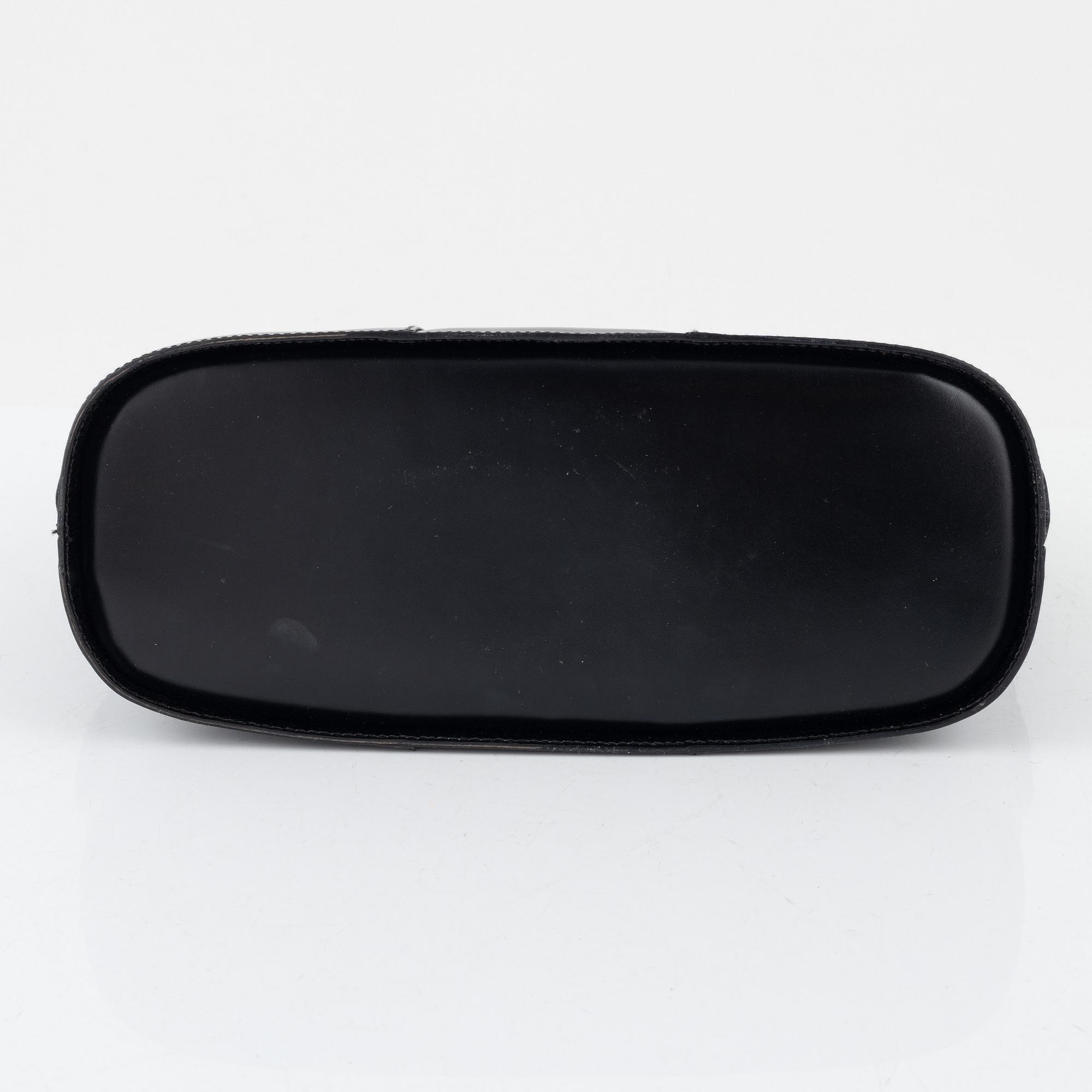 Lanvin, a black vintage leather bag.