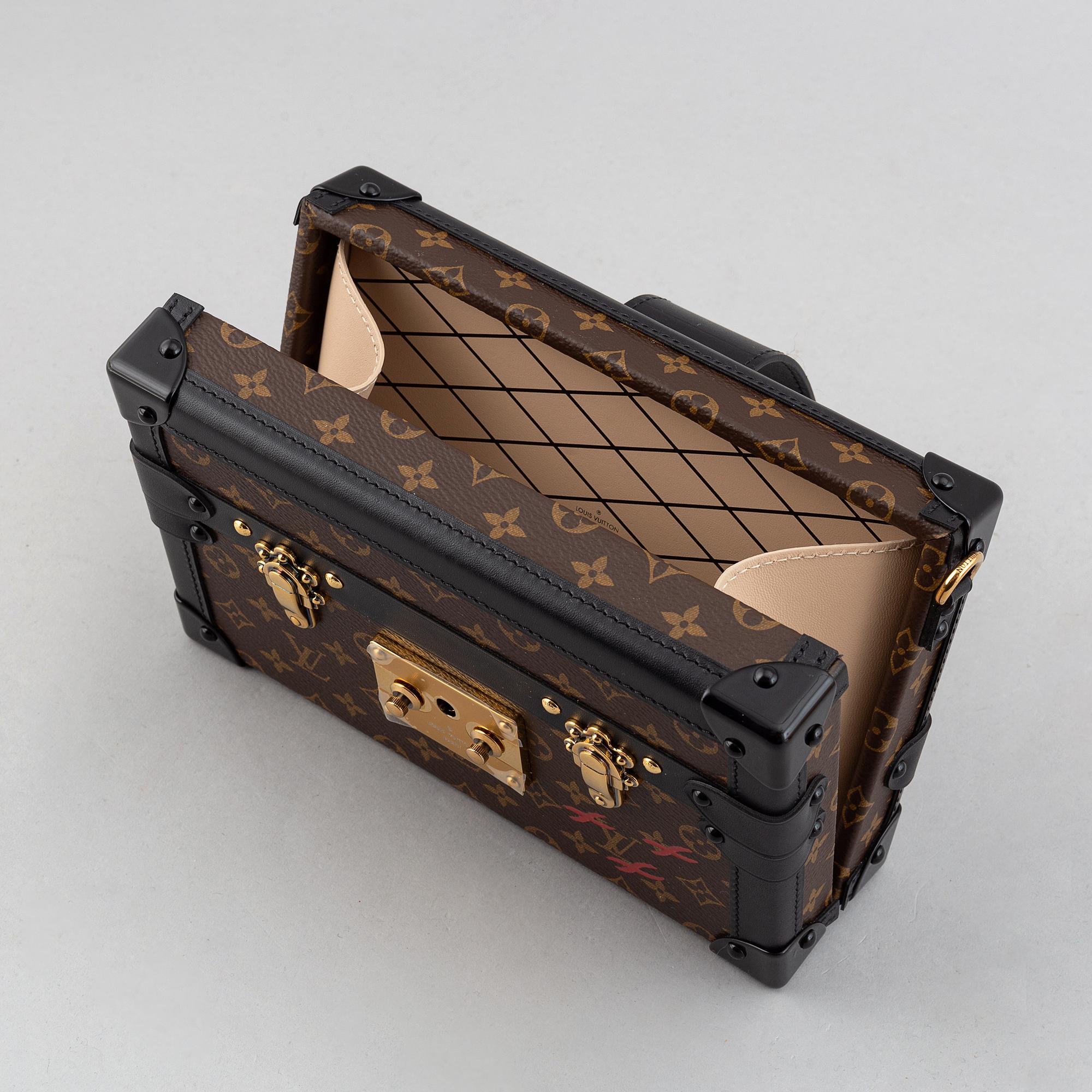 Louis Vuitton, a monogram canvas 'Petite Malle Trunk Messenger Bag', 2018.