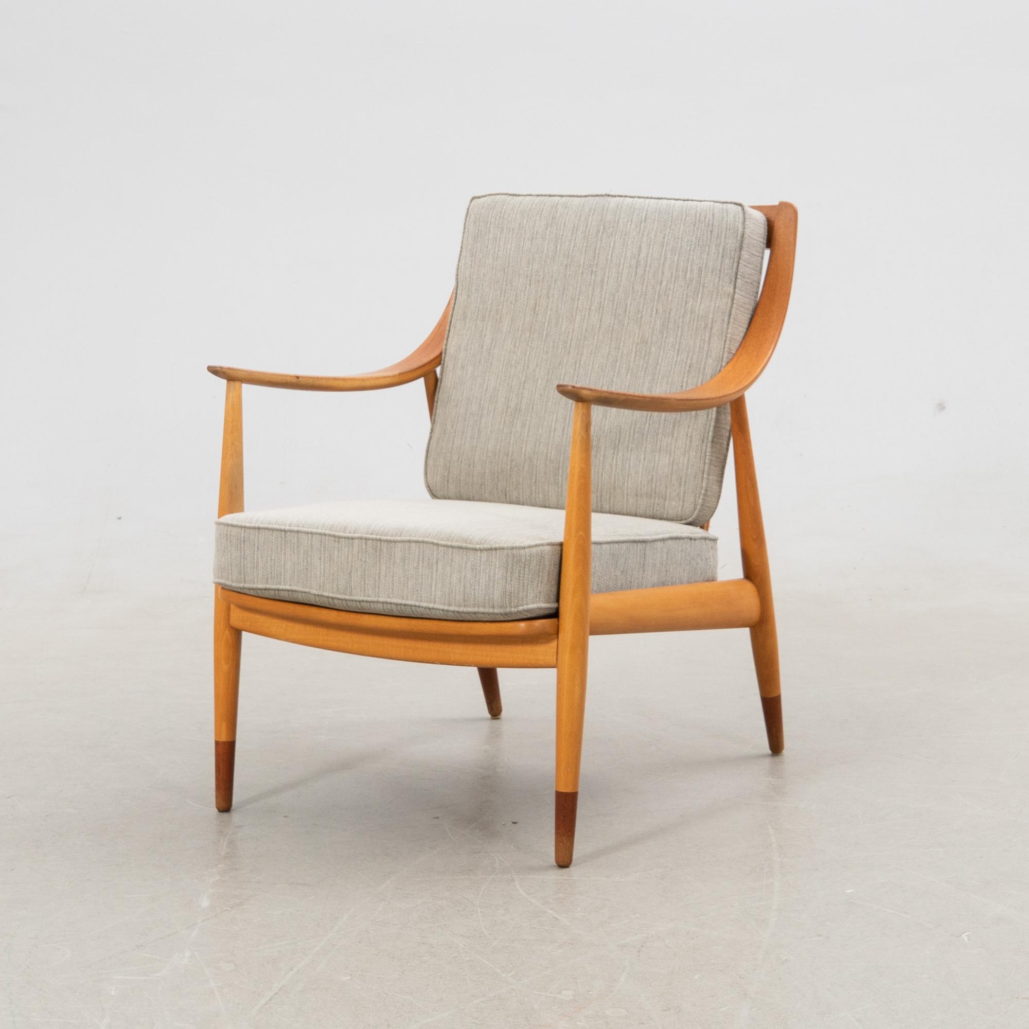 Peter Hvidt & Orla Mølgaard Nielsen, fåtölj, "FD 135", för France & Daverkosen, Danmark, 1950-tal.