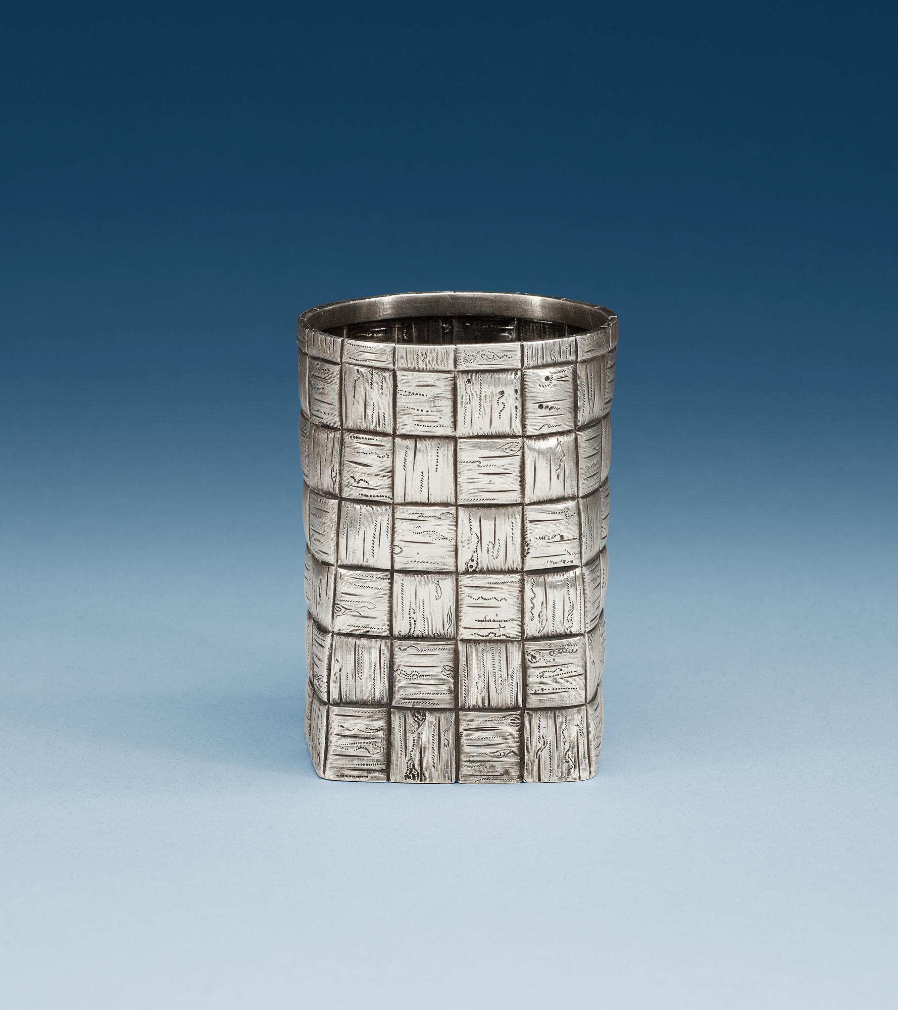 A Russian 19th century silver beaker, unknown makers mark, St. Petersburg 1882.