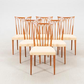 Chairs, 6 pieces, 1940s Swedish Modern.