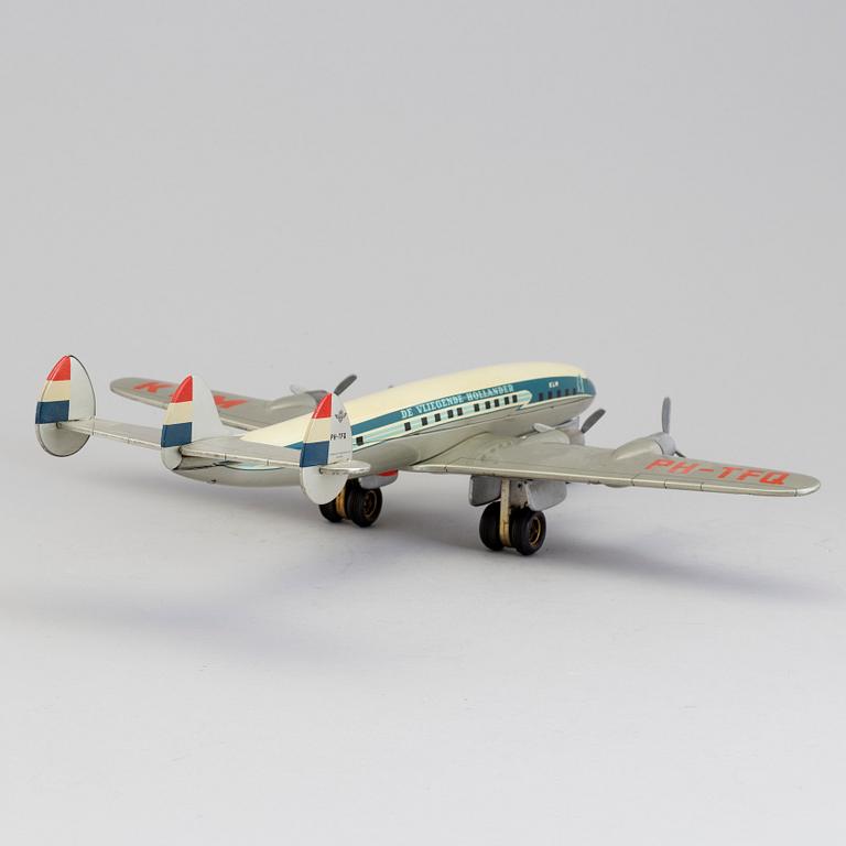 a metal model airplane "DE VLIEGENDE HOLLANDER", 1960s / 70-tal.