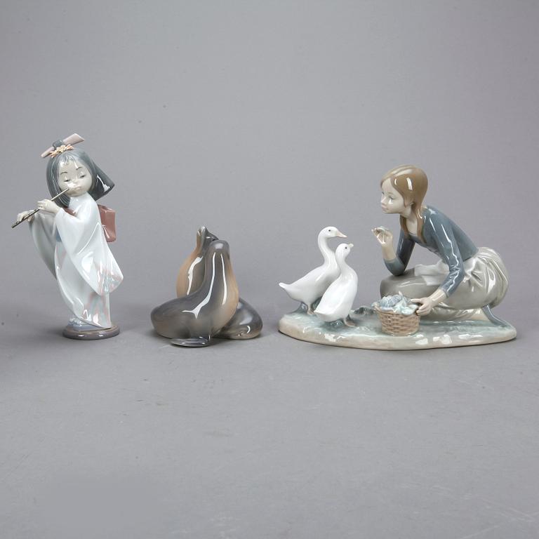 PARTI FIGURINER, 3 st, bland annat Kunglig Dansk, 1900-tal.