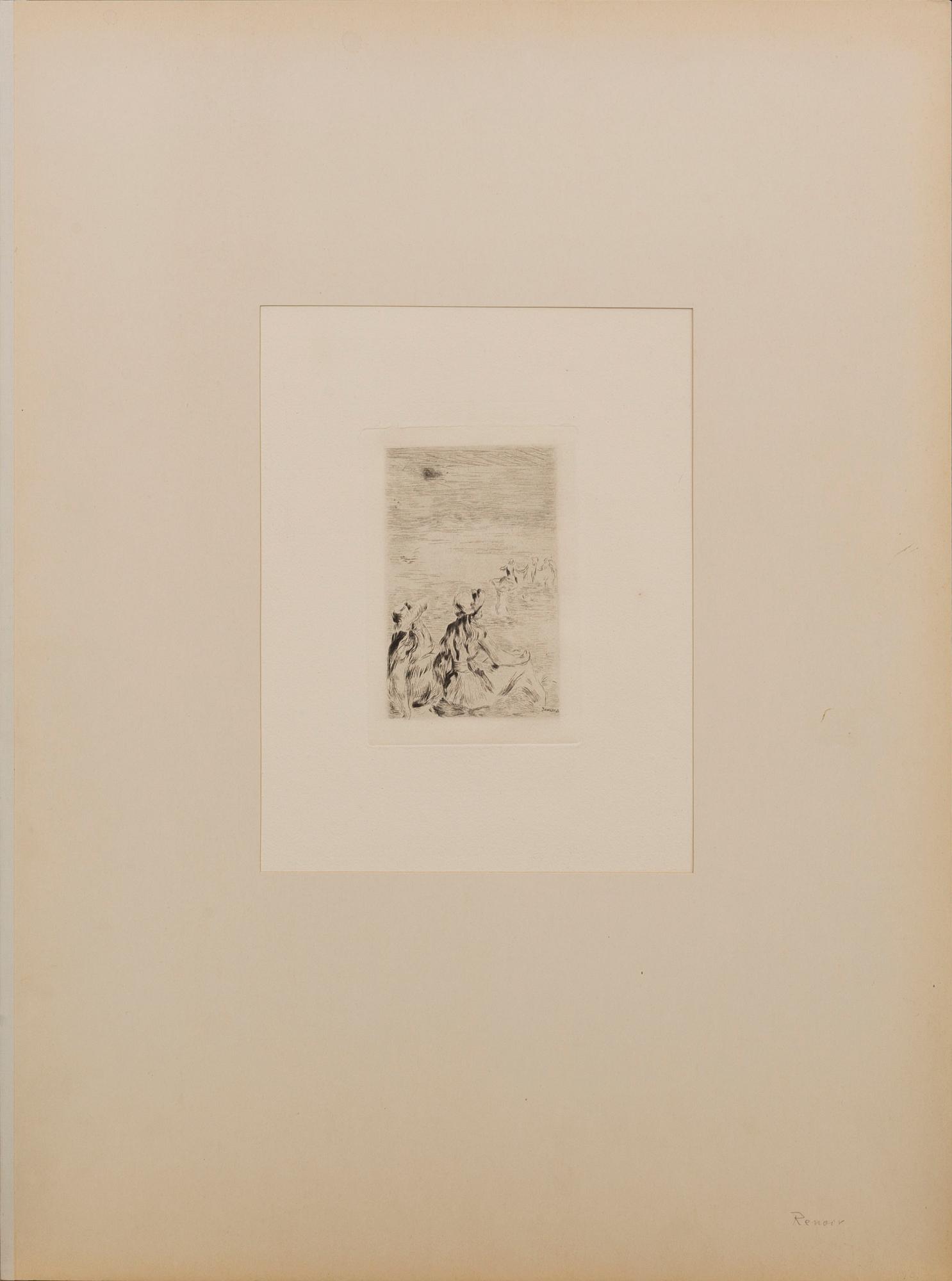 PIERRE-AUGUSTE RENOIR, etching, signed in the print.