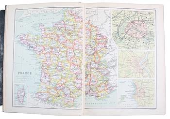 KARTBÖCKER, 4 st, bla "Stielers Skol-atlas" 1849.