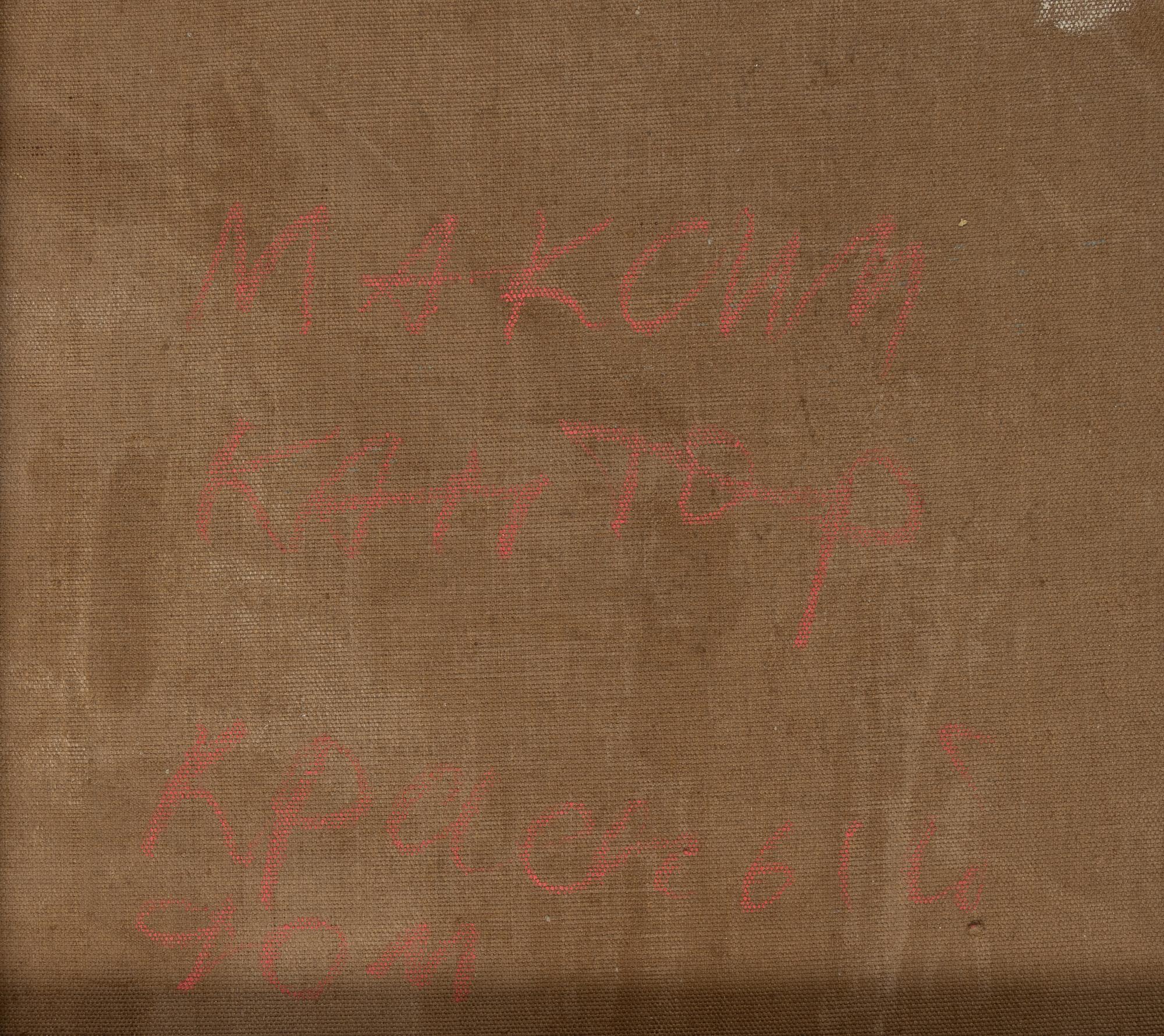 Maxim Kantor, oil on panel, signed verso.