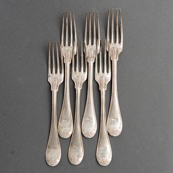 HAARUKOITA, 24+12 kpl, hopeaa, ruotsalaiset leimat, pääosin 1800-luku ja 1930.