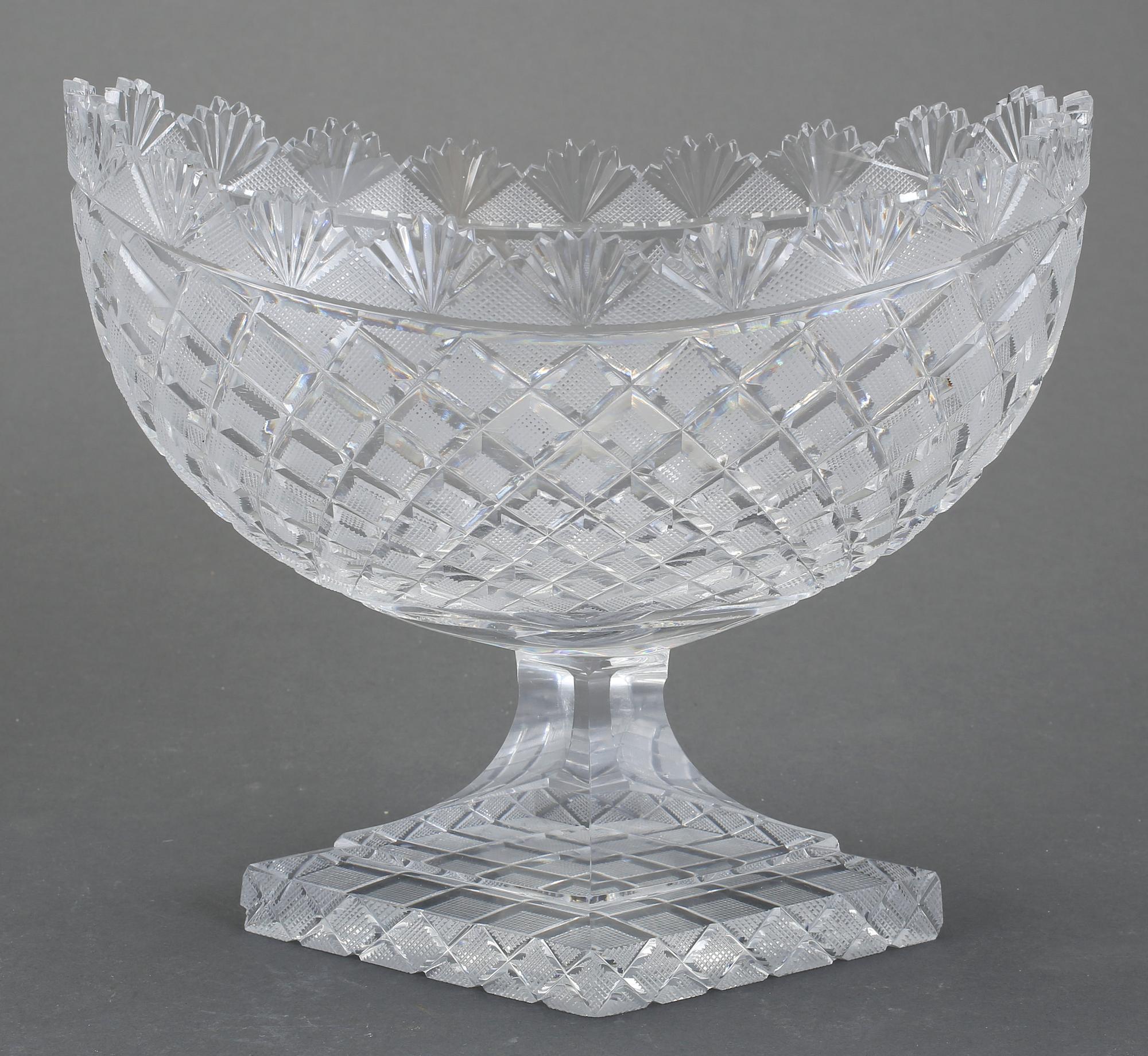 UPPSATSSKÅLAR, ett par glas, sannolikt England/Irland, omkr år 1900.
