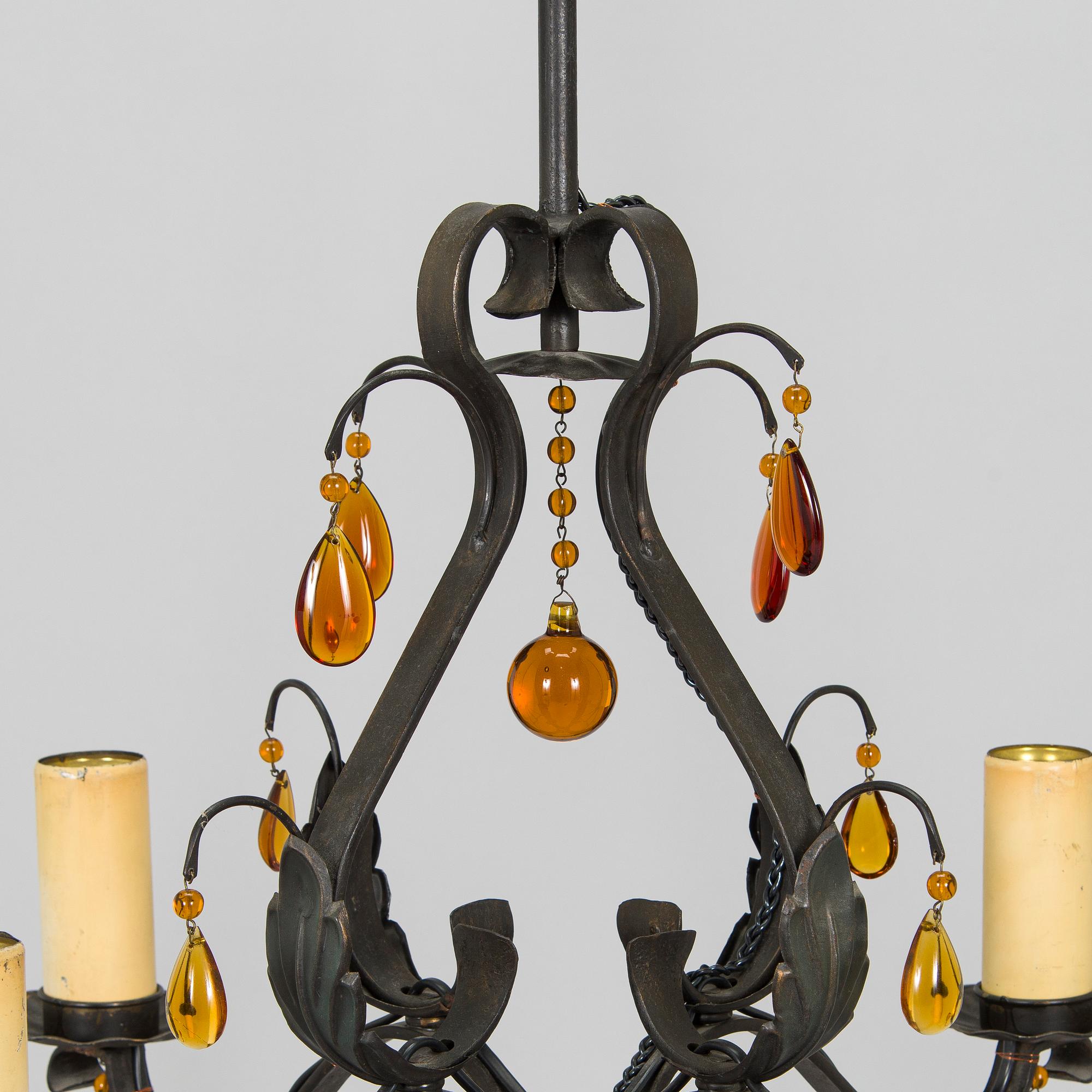 Paavo Tynell, a 1930's '1712' chandelier for Taito. Finland.