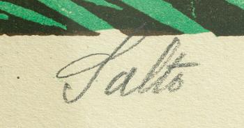 AXEL SALTO, träsnitt, sign o numr 53/260.