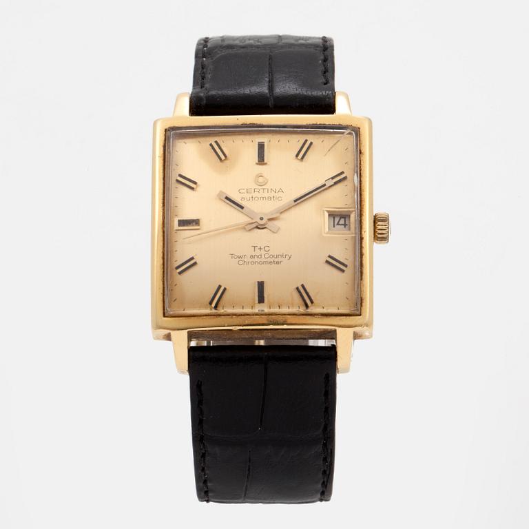 CERTINA, T+C, Town and Country, Chronometer, wristwatch, 30,5 x 30,5 (40) mm,