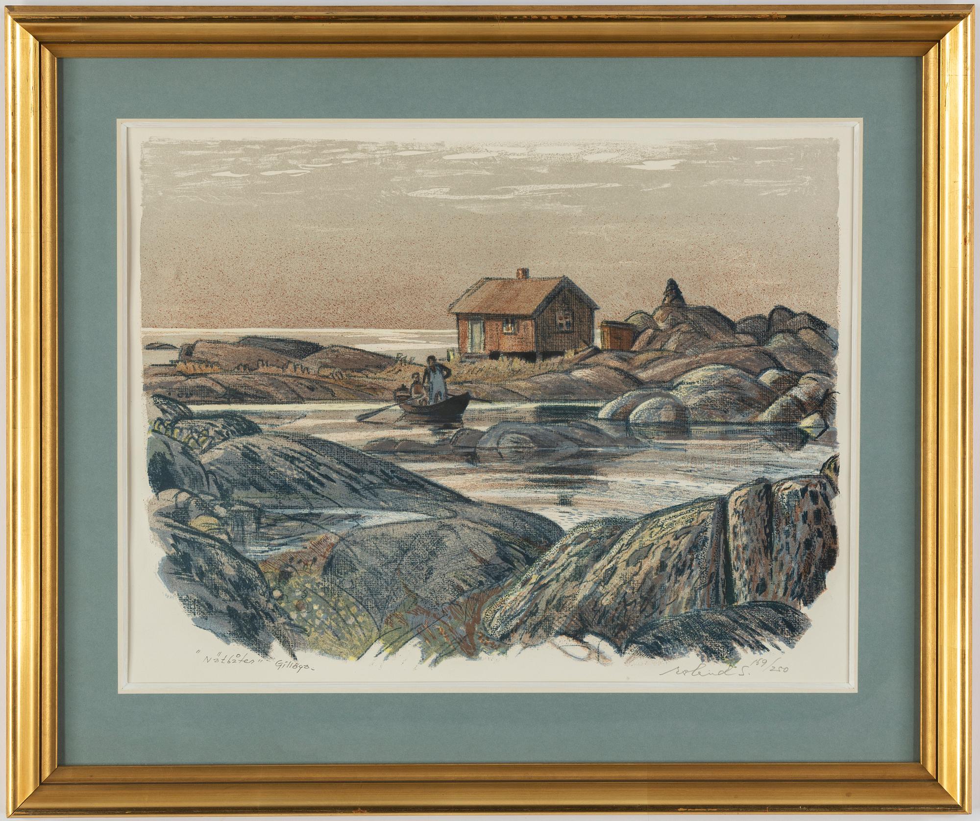 ROLAND SVENSSON, colour lithograph, signed and no. 159/250.