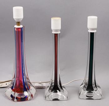 BORDSARMATURER, 3 st, glas, Kosta och Flygsfors.