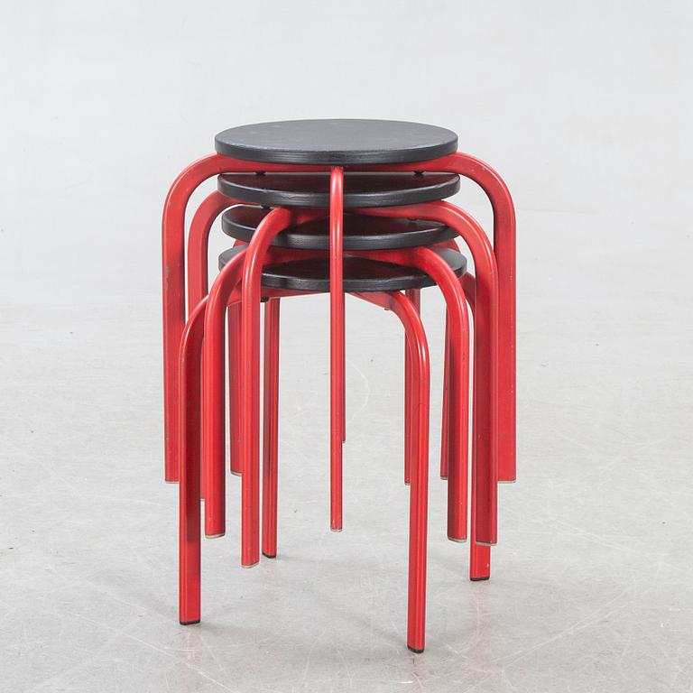A set of four stools from SIS Denmark later part of the 20th century.