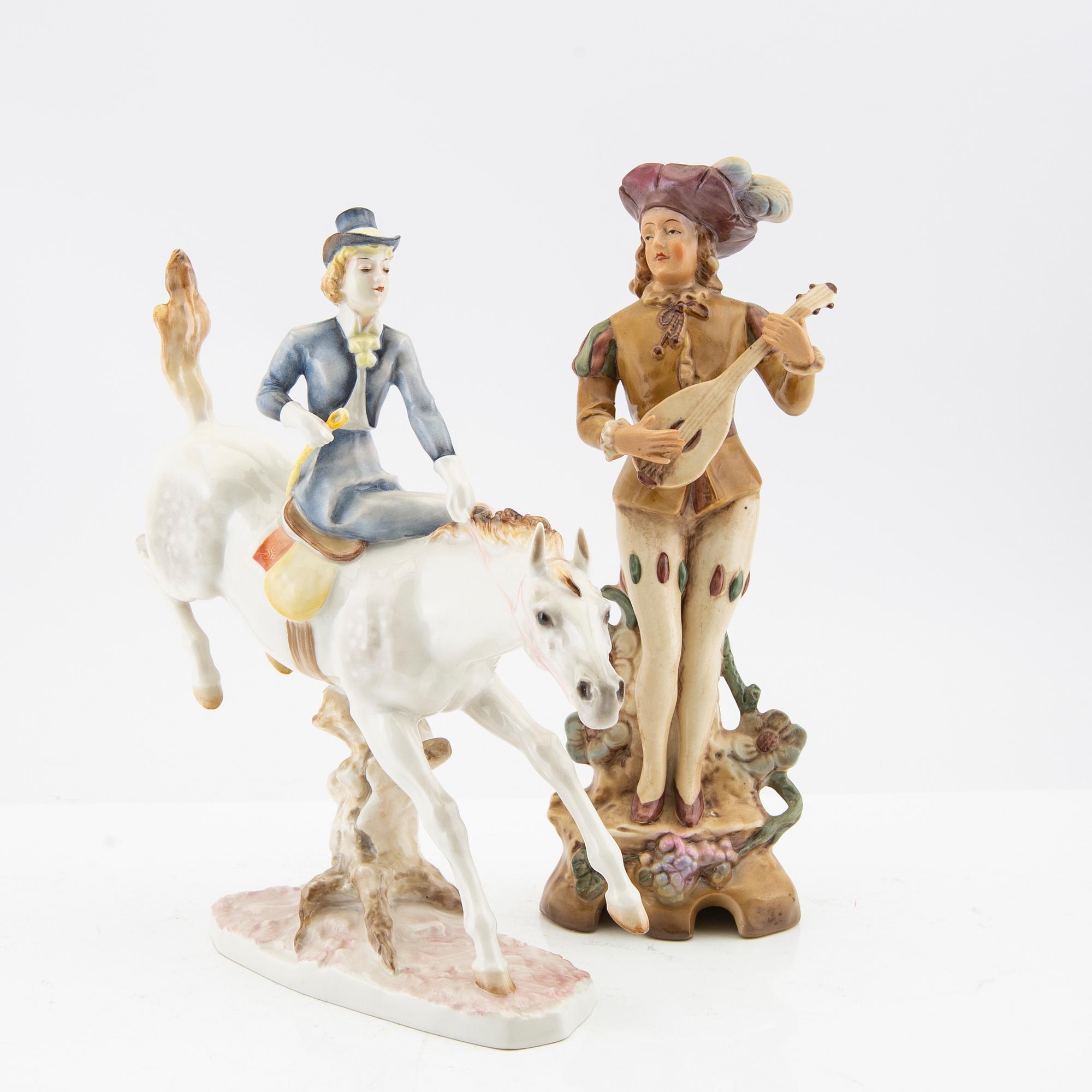 Figuriner 2 st Hutschenreuther/ Grafenthal Tyskland 1900-talets mitt porslin.