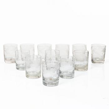 Selterglas, 12 st, tidigt 1800-tal.