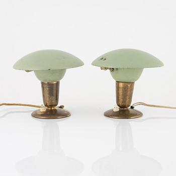 Bertil Brisborg, table/wall lamps, 1 pair, model "31032", Nordiska Kompaniet 1940s.