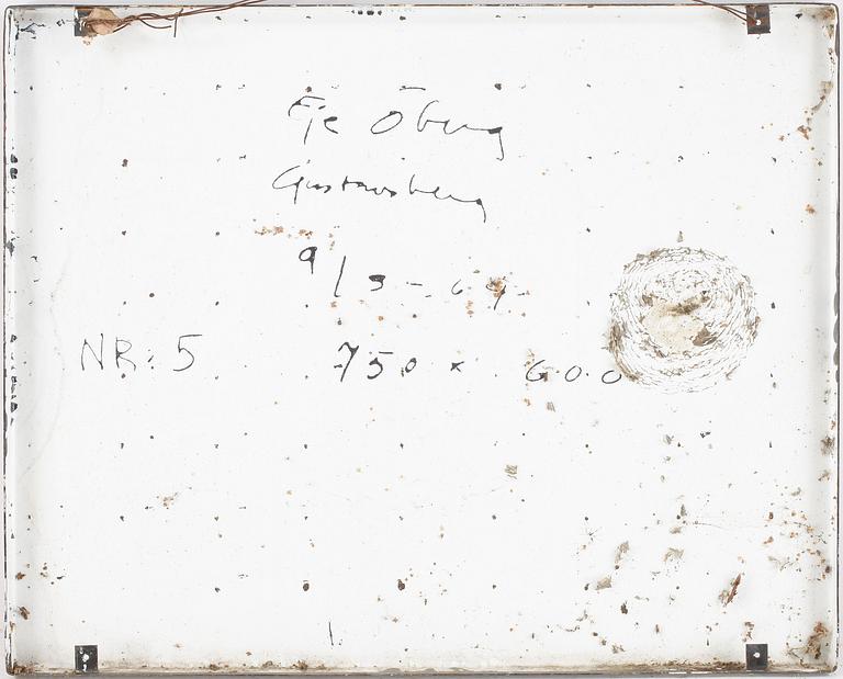 EJE ÖBERG, 3st, emaljerade plåtar, Gustavsberg, signerade och daterade.