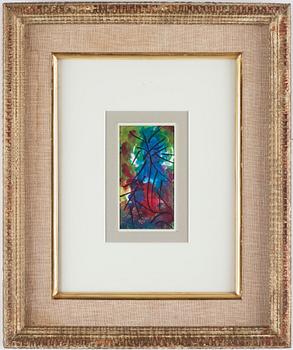 NELL WALDEN, mixed media on print, signed and dated - 74.