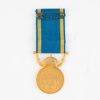 Medal, 23 k gold,