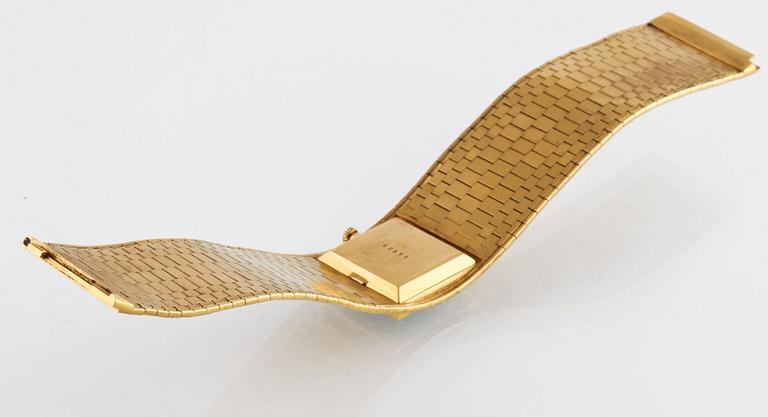 ARMBANDSUR, 14K guld samt malakit, total vikt 71g.