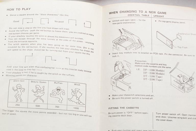 ARKADSPEL, 4 st, Data East Inc., Deco casette system, 1980-tal.