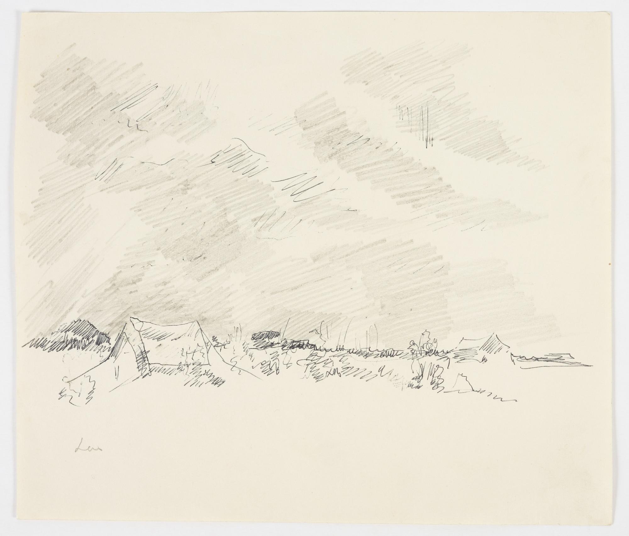 Lotte Laserstein, Landskap med hus.