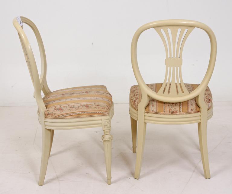 STOLAR, 6 st, gustaviansk stil, 1900-tal.