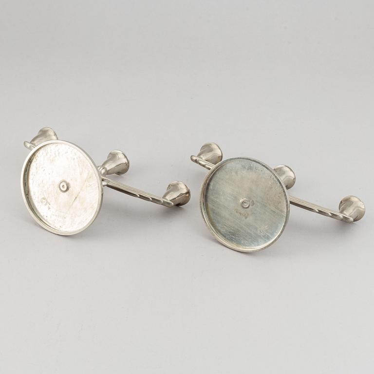 A pair of pewter candelabra, L &  L, Svenskt Tenn, 1938.