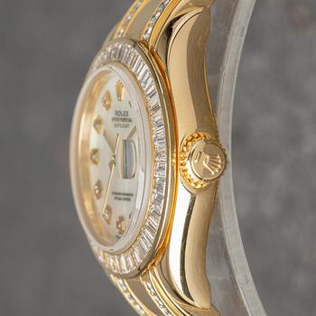 Rolex, Datejust, Pearlmaster, "Baguette Bezel", "Diamond-Set Bracelet", "MOP Dial", ca 1995.